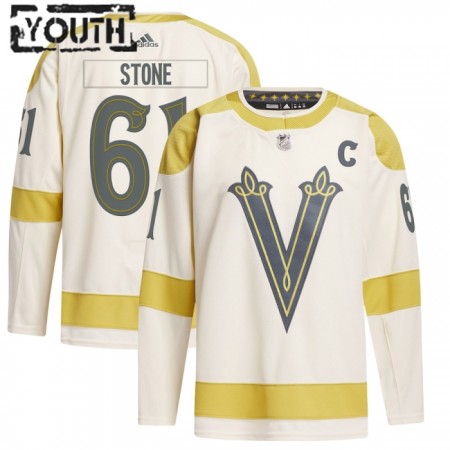 Barn Ishockey Vegas Golden Knights tröja Mark Stone Adidas 2023-24 Cream Winter Classic Authentic